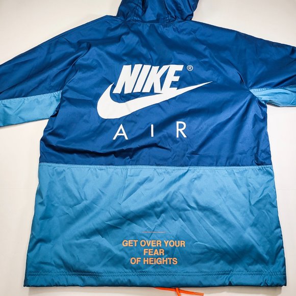 Nike Air Woven Lined Jacket Men's Water Repellant Coat Blue DD6442-476 - Picture 4 of 9